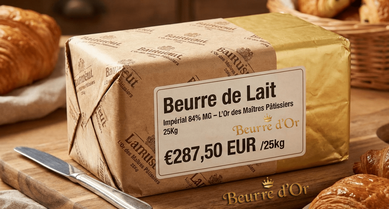 Beurre de Lait - Impérial 84% MG – L’Or des Maîtres Pâtissiers "25Kg" - Beurredor