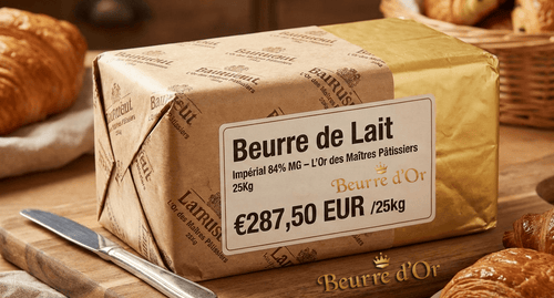 Beurre de Lait - Impérial 84% MG – L’Or des Maîtres Pâtissiers "25Kg" - Beurredor