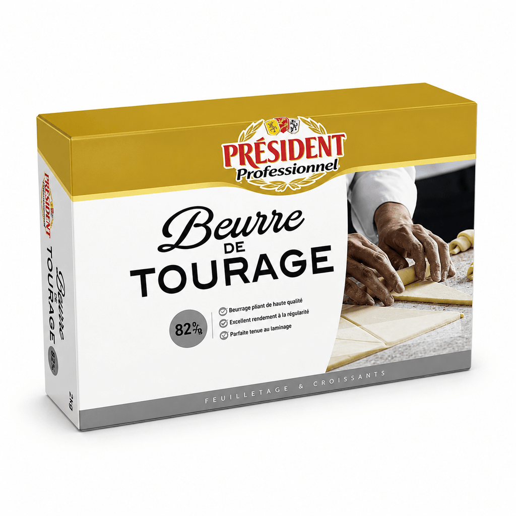 Beurre de Tourage Président Professionnel 82 % MG – Carton 10 kg (5 × 2 kg) - Beurredor