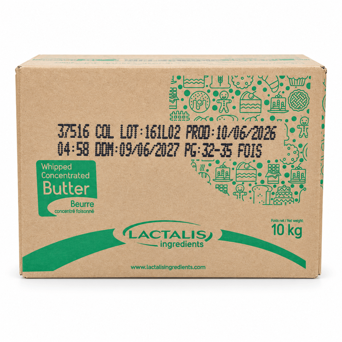 Beurre Foisonné Concentré Lactalis — Motte 10 kg - Beurredor