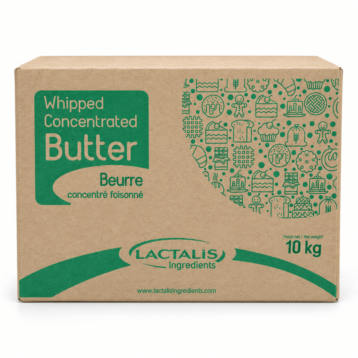 Beurre Foisonné Concentré Lactalis — Motte 10 kg - Beurredor