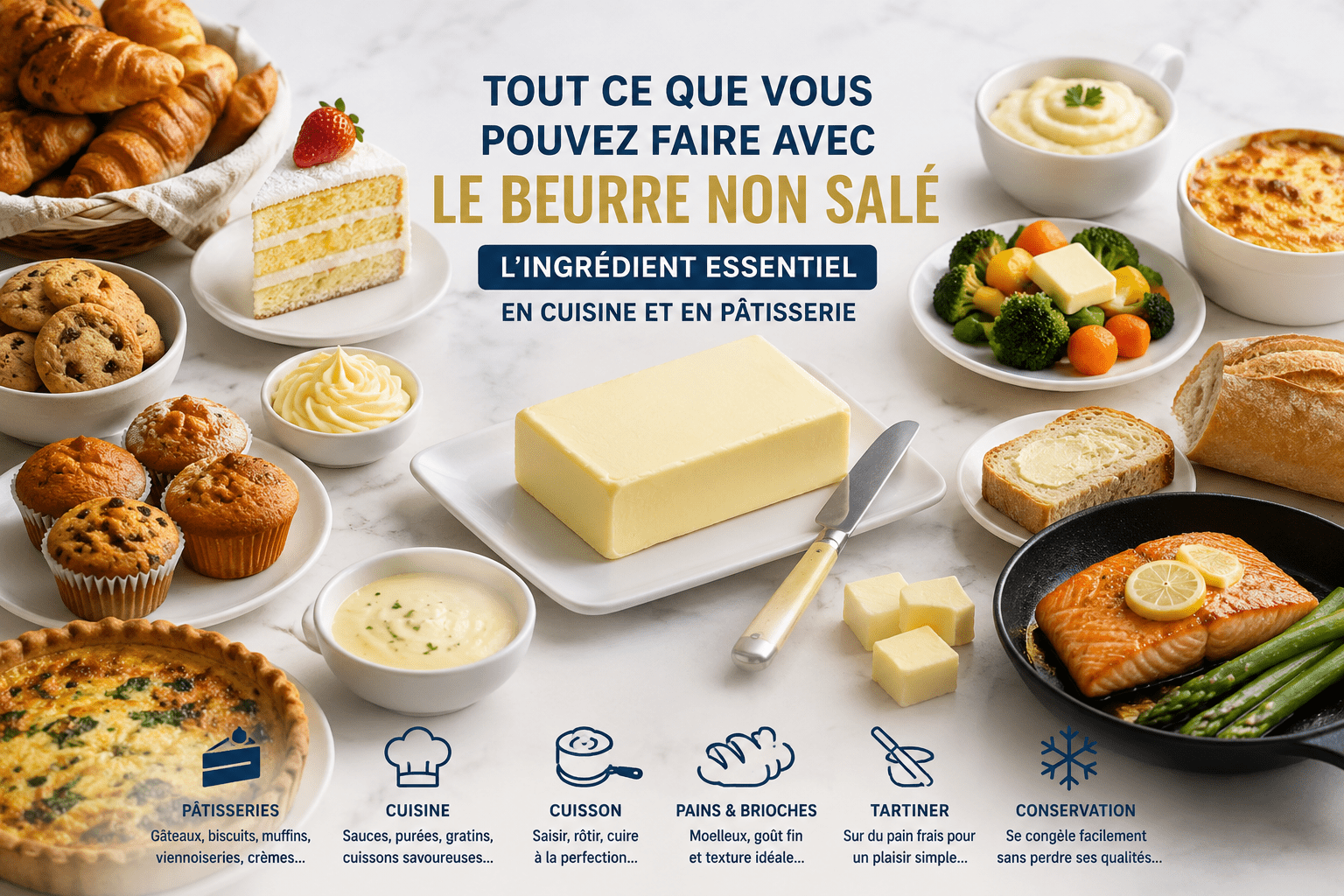 Beurre frais non salé lactique – Bloc 10 kg - Beurredor