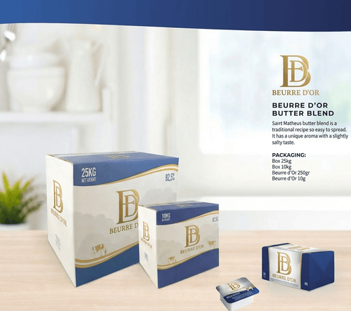 Beurre Mixte Doux Majesté 82,5% MG – La Pureté de la Crème '25Kg' - Beurredor