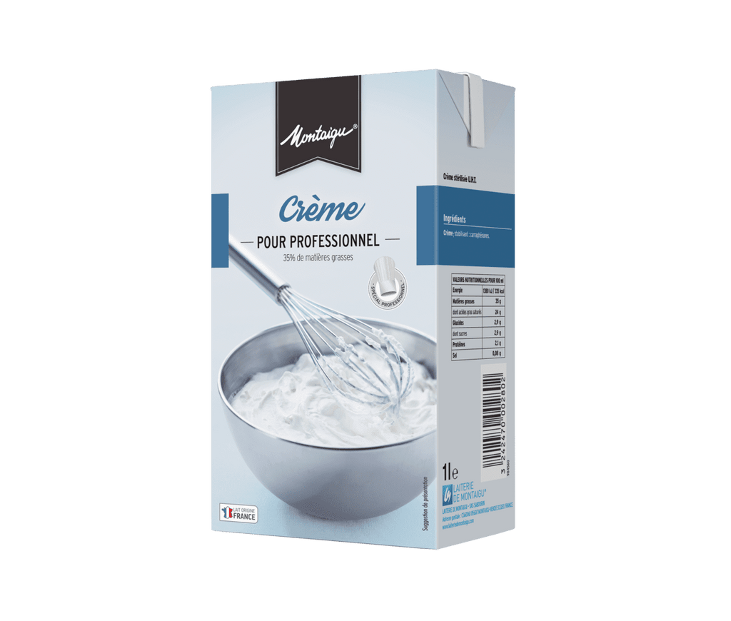 Crème UHT Montaigu 35 % — Pack de 6 × 1 L - Beurredor