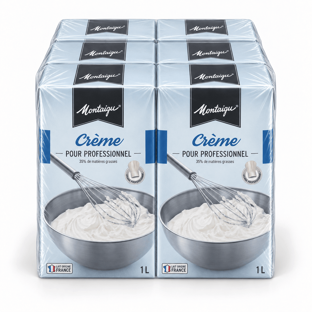 Crème UHT Montaigu 35 % — Pack de 6 × 1 L - Beurredor