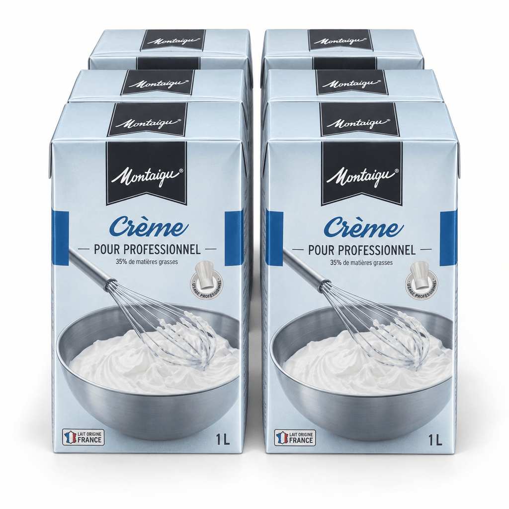 Crème UHT Montaigu 35 % — Pack de 6 × 1 L - Beurredor