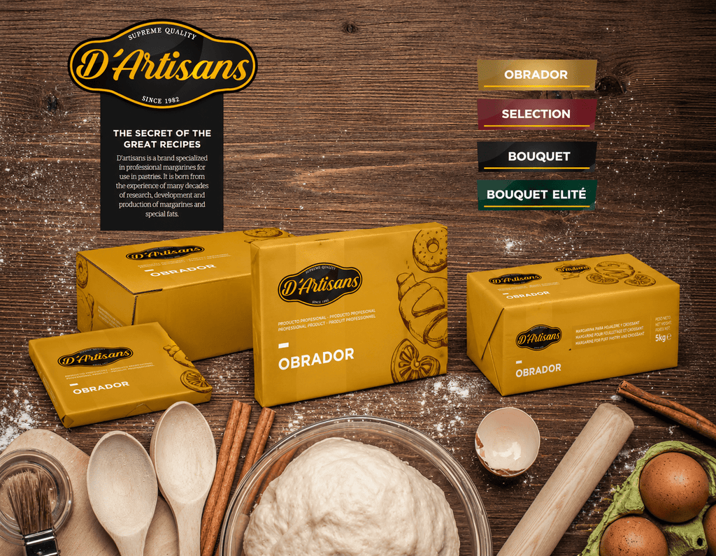 Margarine de Feuilletage D’Artisans OBRADOR 80 % MG – Carton 10 kg (5 × 2 kg)